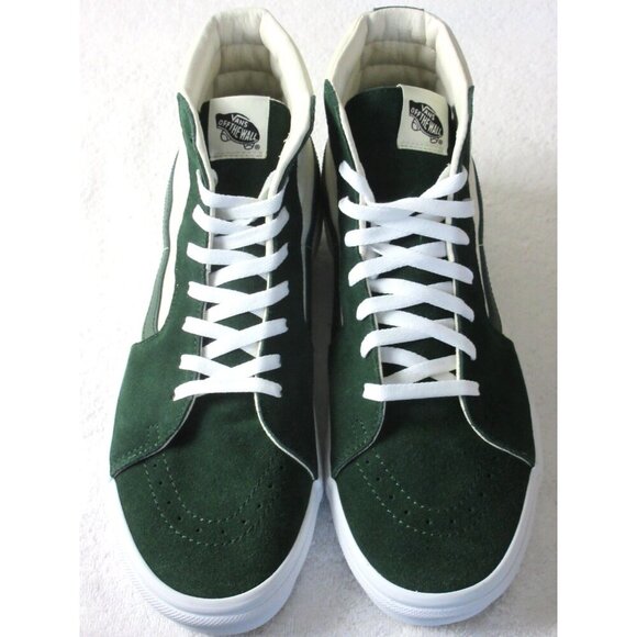 Vans Sk8-Hi Men's Mountain View Green White Canvas Suede shoes Size 11.5 NIB - Picture 3 of 5